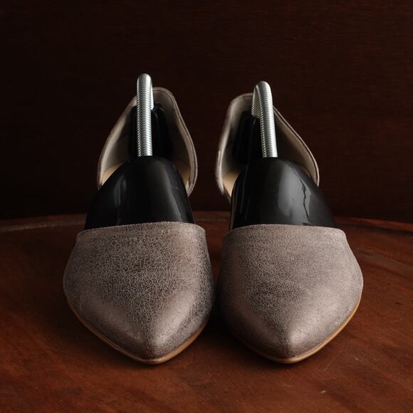 Paul Green Heels WMS SZ UK 5 US 7.5 Gray Julia Brushed Shimmer Suede Kitten Shoe - Picture 3 of 13